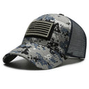 boné táctico camuflado  bandeira americana