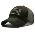 boné táctico camuflado  bandeira americana