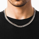 Colar de corrente cubana de aço inoxidável para homens