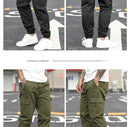 New Men Cargo Jogger Pants Multi‑Pockets Elastic Cuff Casual Loose Daily Outdoor Streetwear Versatile Male Long Trousers