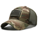 boné táctico camuflado  bandeira americana