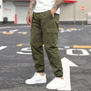 New Men Cargo Jogger Pants Multi‑Pockets Elastic Cuff Casual Loose Daily Outdoor Streetwear Versatile Male Long Trousers
