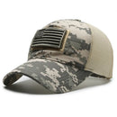 boné táctico camuflado  bandeira americana