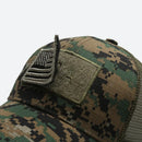boné táctico camuflado  bandeira americana