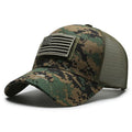 boné táctico camuflado  bandeira americana