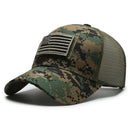 boné táctico camuflado  bandeira americana