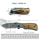 Mini BK X35 Flipper Folding Pocket Knife 3Cr13Mov Blade Olive Wood Handles Outdoor Tactical Hunting Camping EDC Multitool