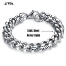 Awit Miniamlist Men Bracelet Gold Jewelry Street Style Stainless Steel 316L 18k Gold Plated Cuban Chain Bracelets For Women