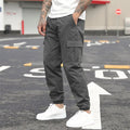 New Men Cargo Jogger Pants Multi‑Pockets Elastic Cuff Casual Loose Daily Outdoor Streetwear Versatile Male Long Trousers
