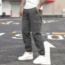 New Men Cargo Jogger Pants Multi‑Pockets Elastic Cuff Casual Loose Daily Outdoor Streetwear Versatile Male Long Trousers