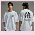 moda masculina Camiseta masculina estampada de meia manga verão Street Wear