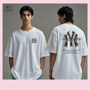 moda masculina Camiseta masculina estampada de meia manga verão Street Wear
