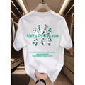moda masculina Camiseta masculina estampada de meia manga verão Street Wear