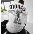 moda masculina Camiseta Anjo Money Masculina Street wear style Camisa Algodao