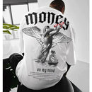 moda masculina Camiseta Anjo Money Masculina Street wear style Camisa Algodao