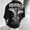 moda masculina Camiseta Anjo Money Masculina Street wear style Camisa Algodao