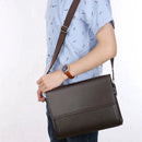 Bolsa Mensageiro Masculina Em Couro Vintage - Milano Horizontal - Maschille