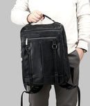 Mochila de Couro Madrid com Carregador Integrado - Maschille