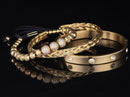Pulseira Masculina Brilhantes Luxo Punk - Maschille